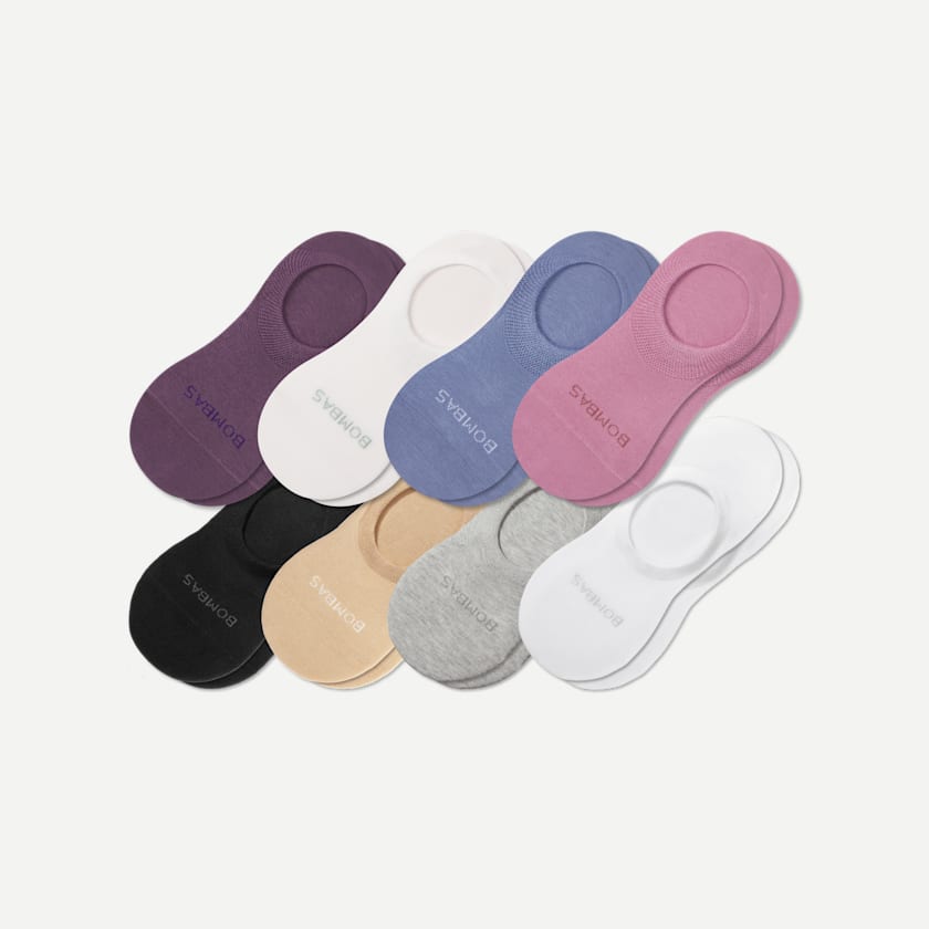 bombas Women's Lightweight No Shows 8-Pack