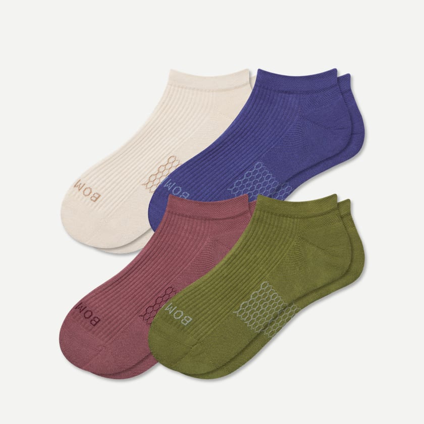 bombas Women's Modern Rib Ankle Sock 4-Pack