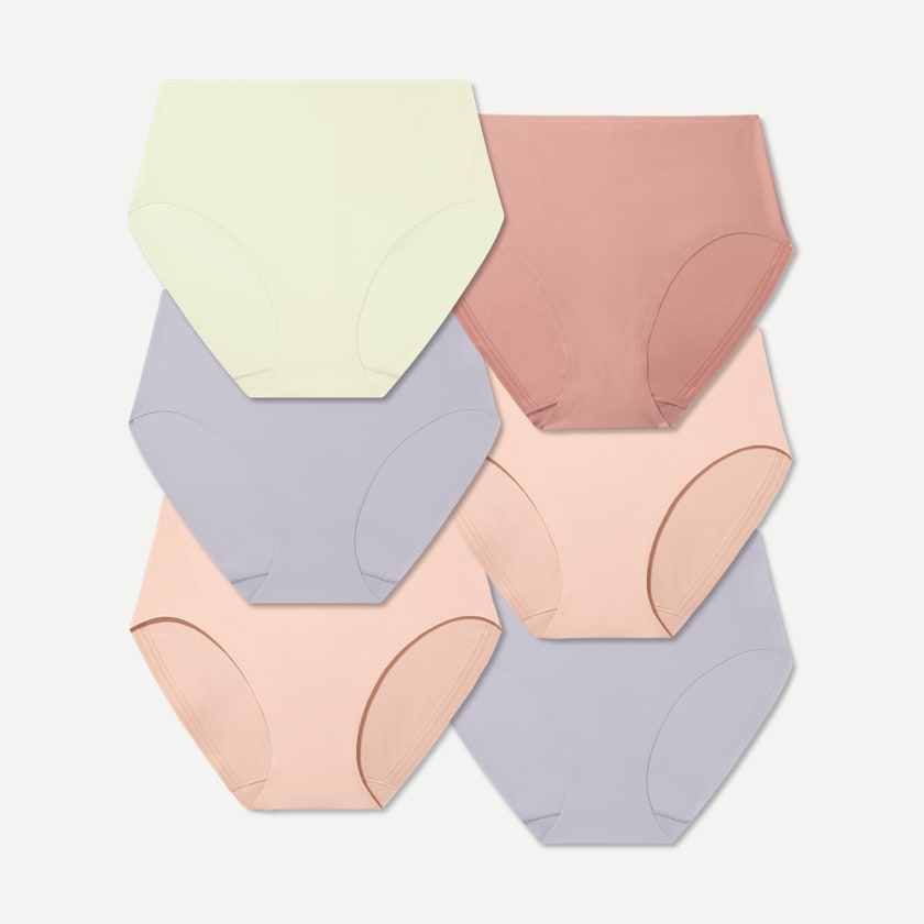 bombas Women's No Show High Rise Brief 6-Pack