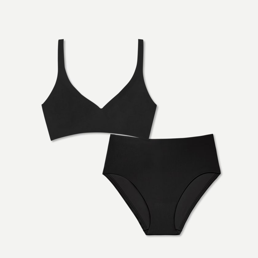 bombas Women’s No Show Plunge Bralette + Hipster