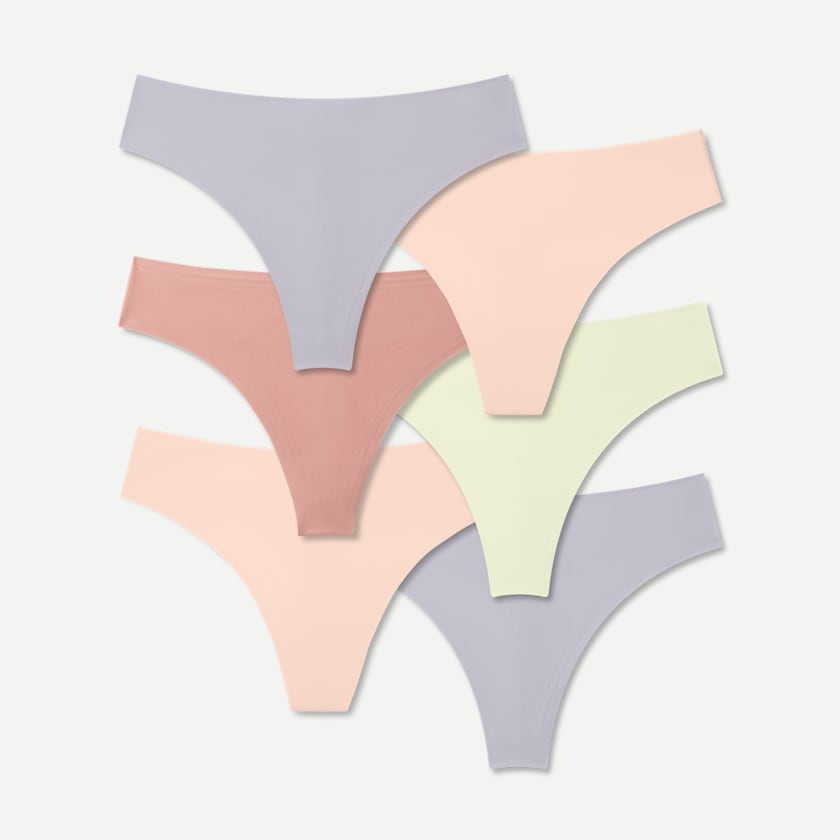bombas Women's No Show Thong 6-Pack