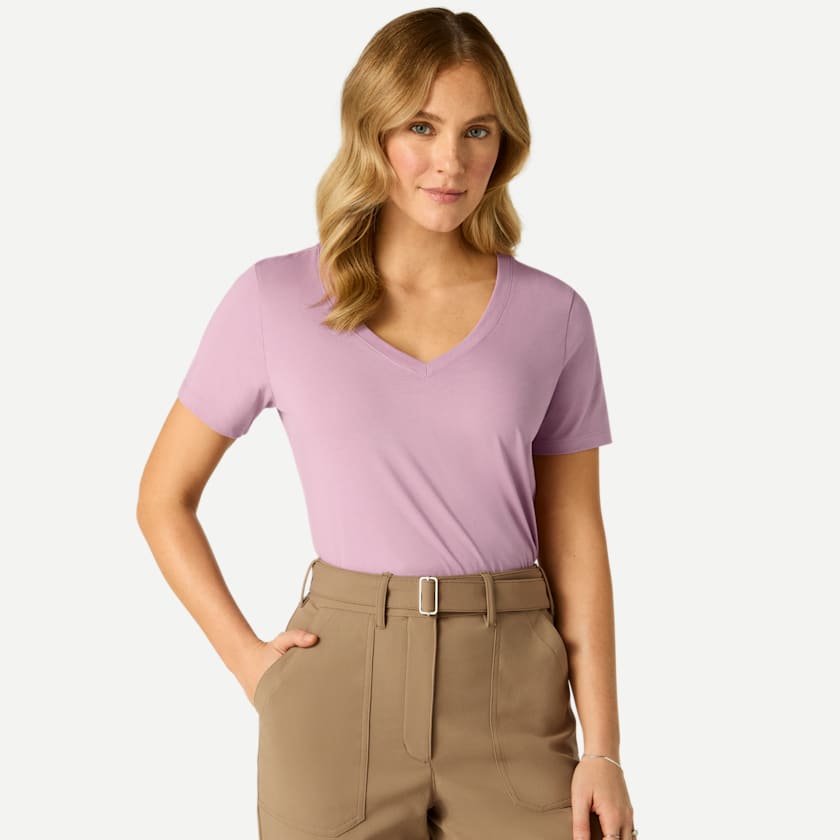 bombas Women's Pima Cotton V-Neck T-Shirt