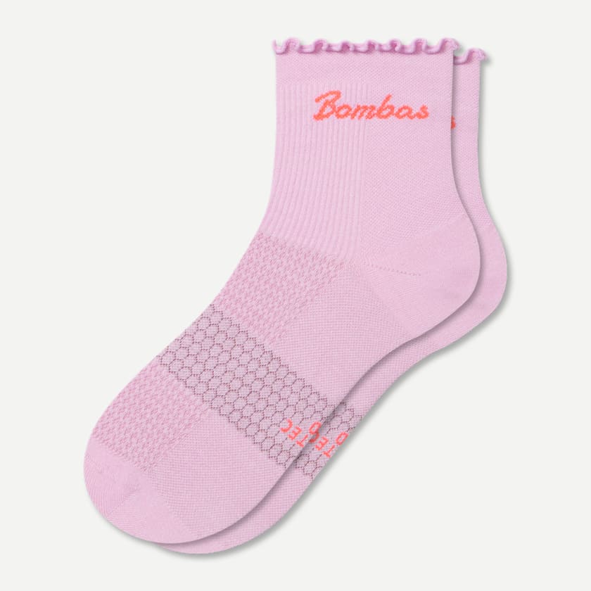 bombas Women’s Ruffle Athletic Quarter Socks