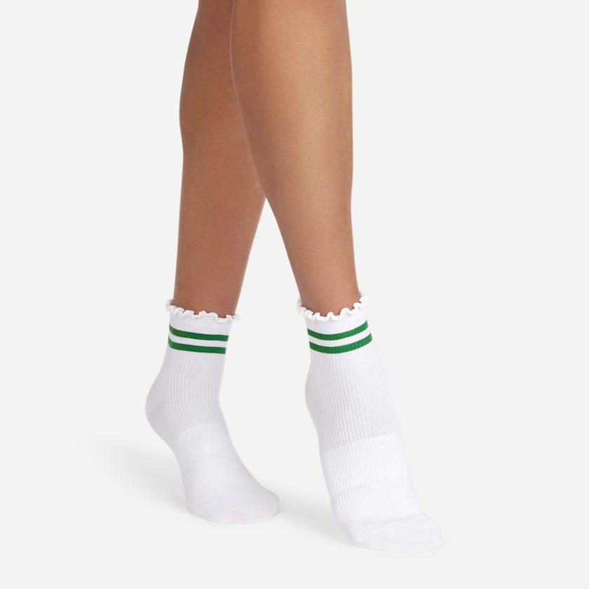 Bombas Women's Ruffle Rib Quarter Socks