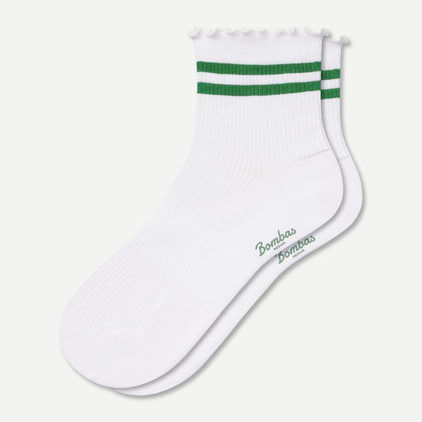 bombas Women's Ruffle Rib Quarter Socks
