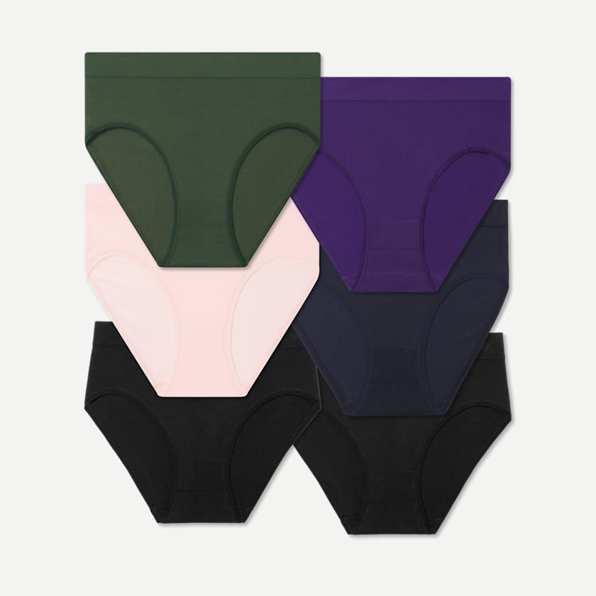 bombas Women's Seamless High Rise Brief 6-Pack