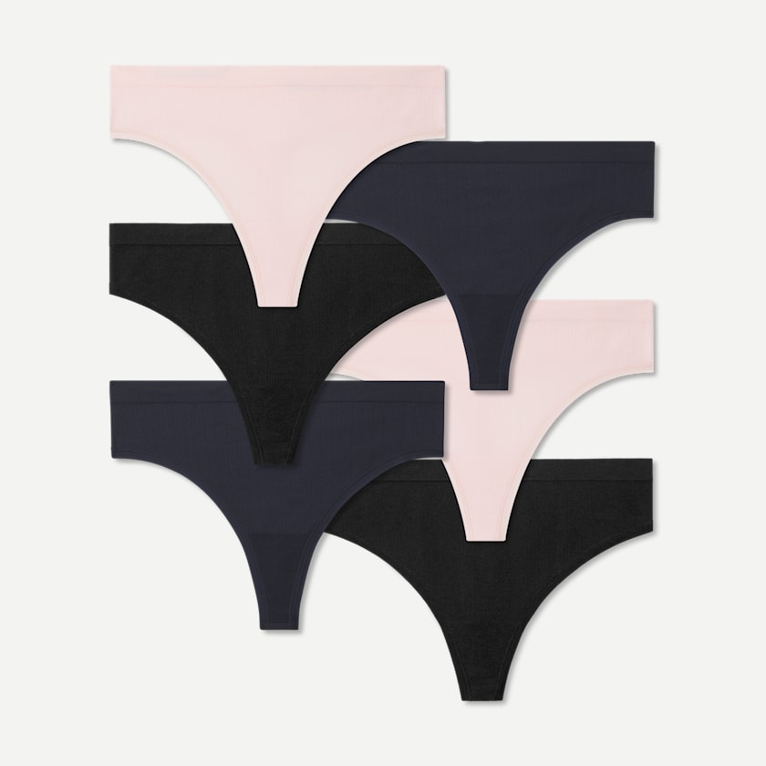 bombas Women's Seamless Thong 6-Pack