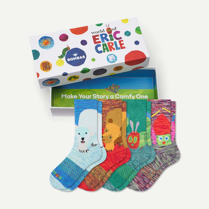 bombas Youth Eric Carle Calf Sock 4-Pack Gift Box