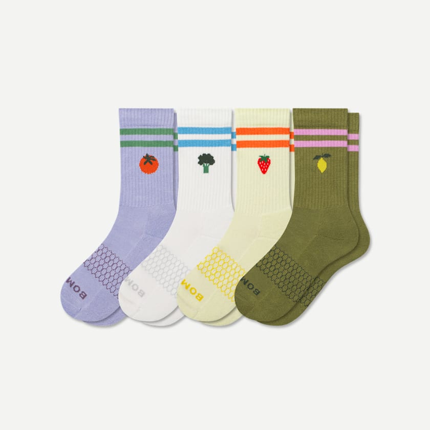 bombas Youth Fruits & Veggies Calf Sock 4-Pack