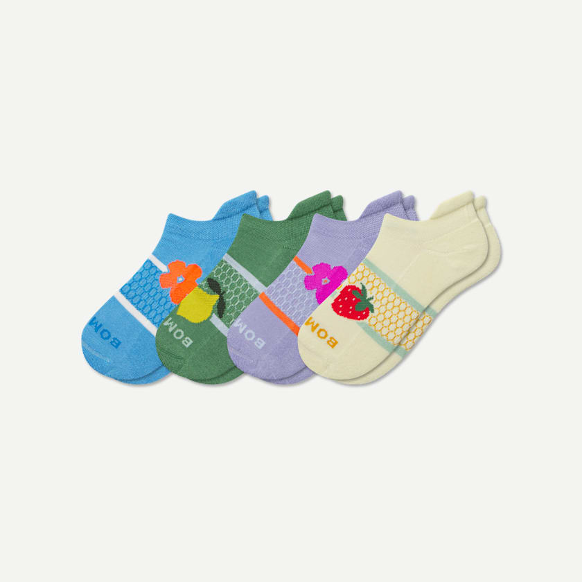 bombas Youth Garden Party Ankle Sock 4-Pack