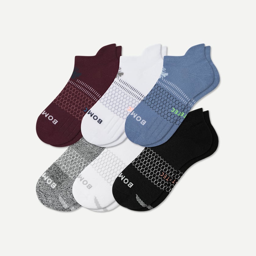 bombas Men's All-Purpose Performance Ankle Sock 6-Pack