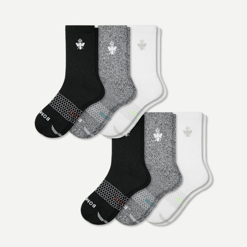 bombas Men's All-Purpose Performance Calf Sock 6-Pack