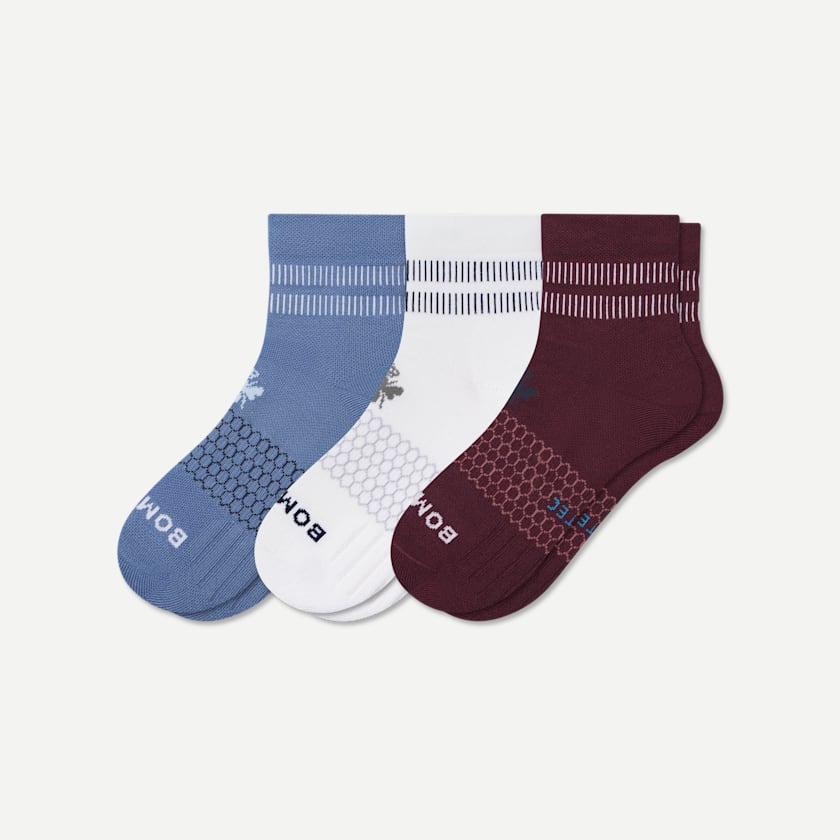 bombas Men's All-Purpose Performance Quarter Sock 3-Pack