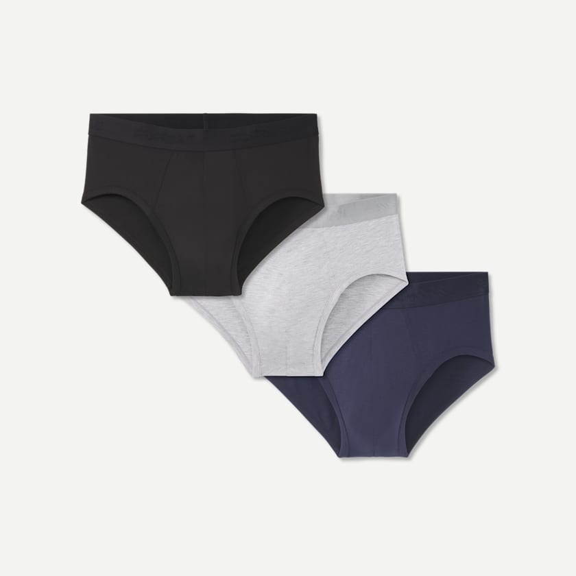 bombas Men's Cotton Modal Blend Flyless Brief 3-Pack