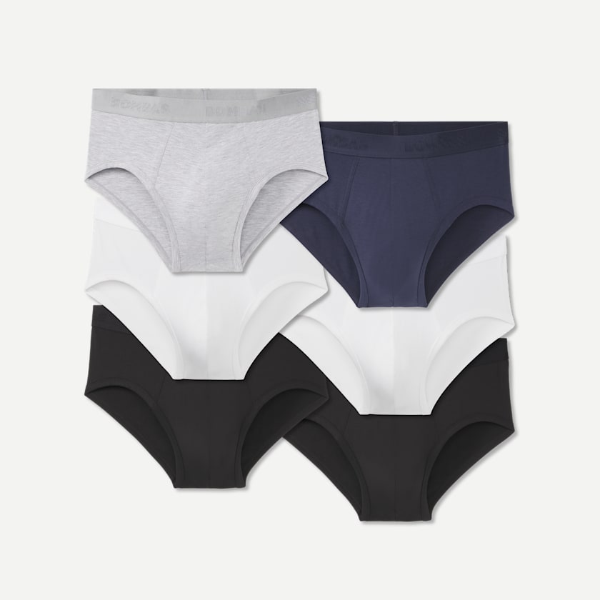 bombas Men's Cotton Modal Blend Flyless Brief 6-Pack