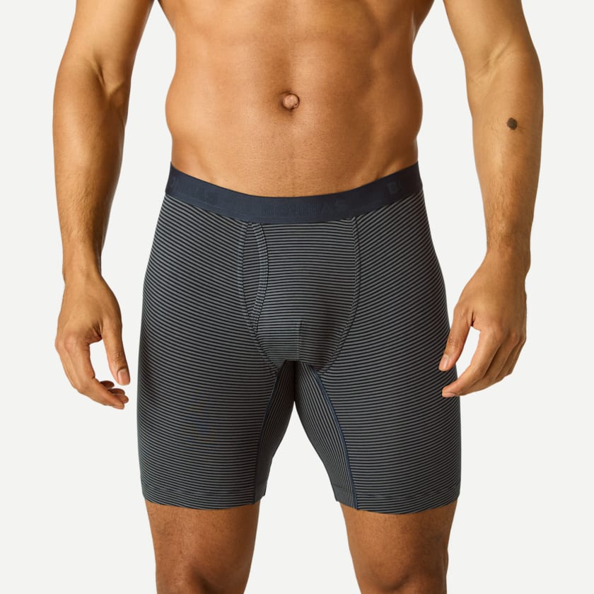 Bombas Men's Cotton Modal Blend Long Boxer Brief 8" 3-Pack