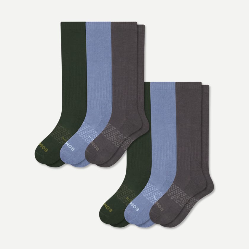 bombas Men's Everyday Compression Sock 6-Pack (15-20mmHg)
