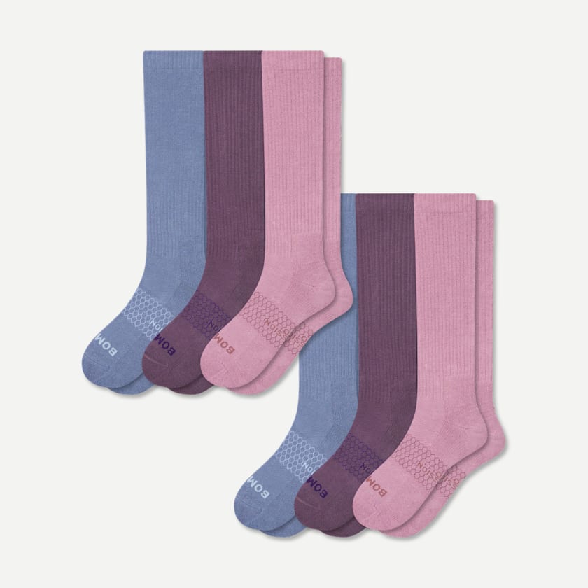 bombas Women's Everyday Compression Sock 6-Pack (15-20mmHg)