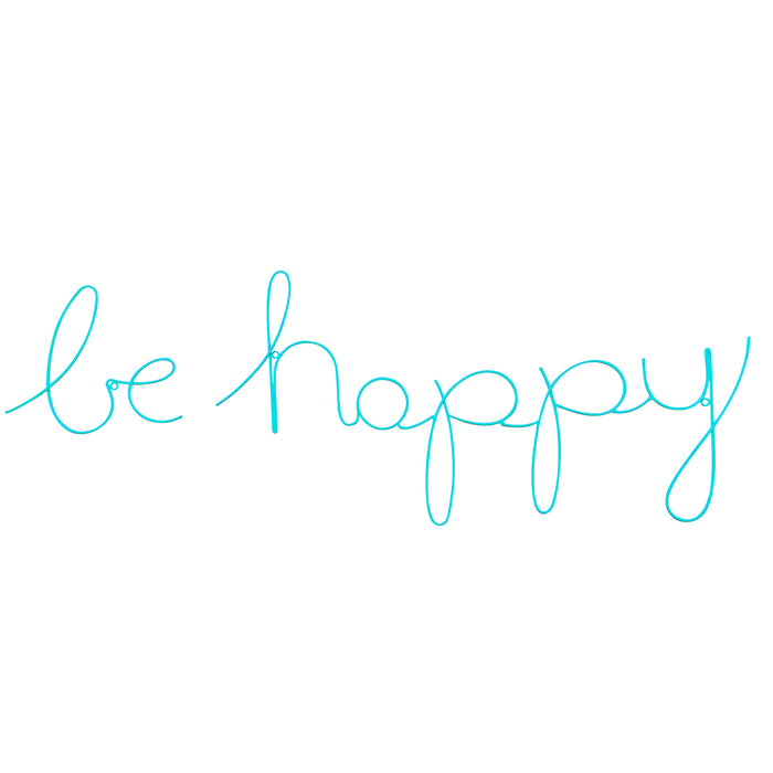 bombay duck Be Happy Wire Word Turquoise