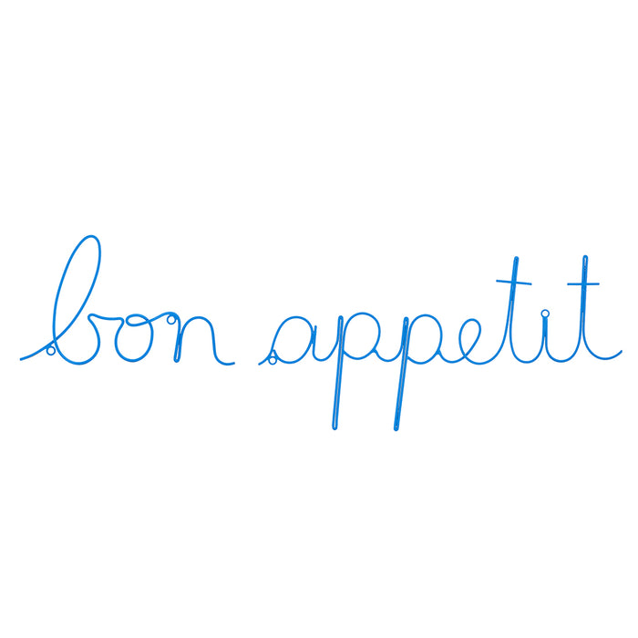bombay duck Bon Appetit Wire Word French Blue