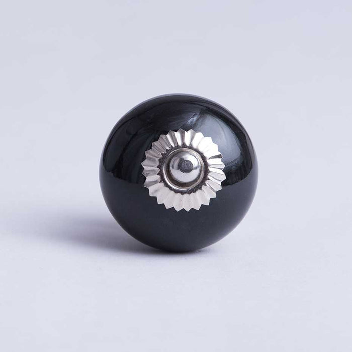 bombay duck Bonbon Ceramic Round Knob Black