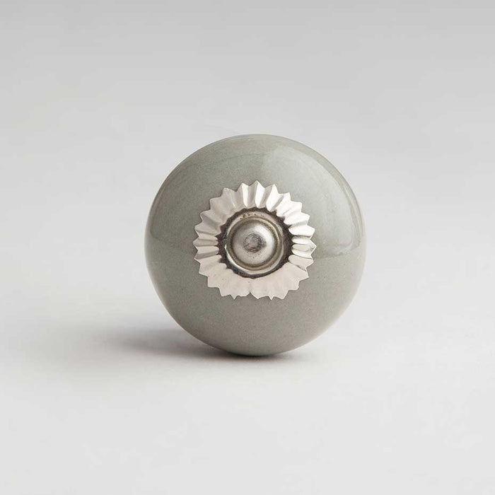 bombay duck Bonbon Ceramic Round Knob Dove Grey