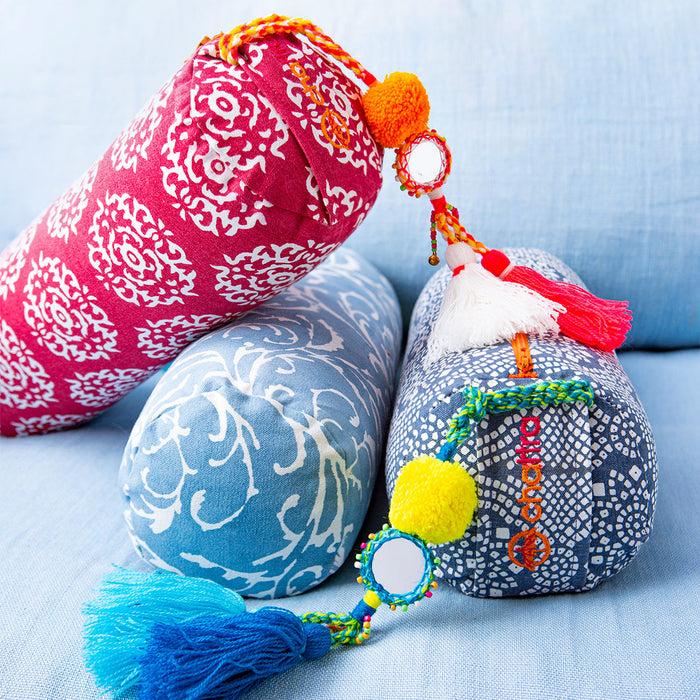 Bombay Duck Chattra Neck Cushion Fuchsia Suzani