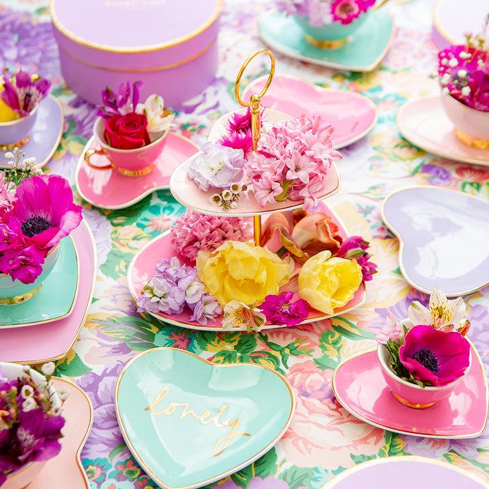 bombay duck Darling Two Tier Heart Cake Stand