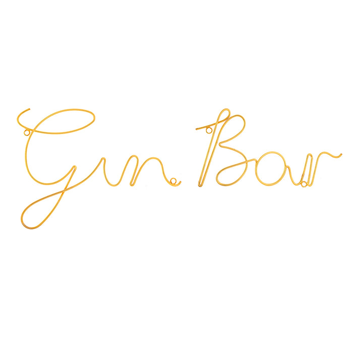 bombay duck Gin Bar Wire Word Gold