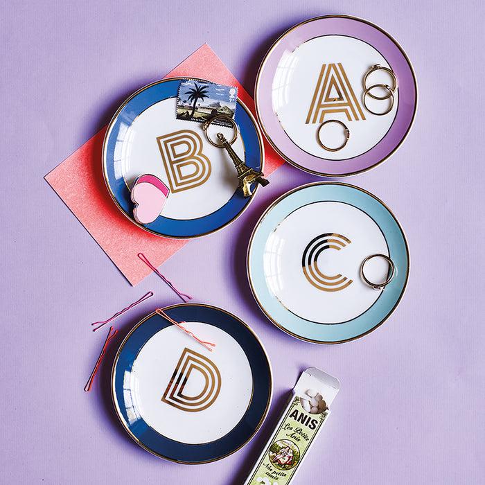 Bombay Duck Library Trinket Dish With Letter