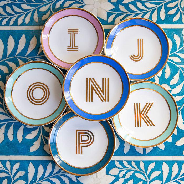 bombay duck Library Trinket Dish with Letter