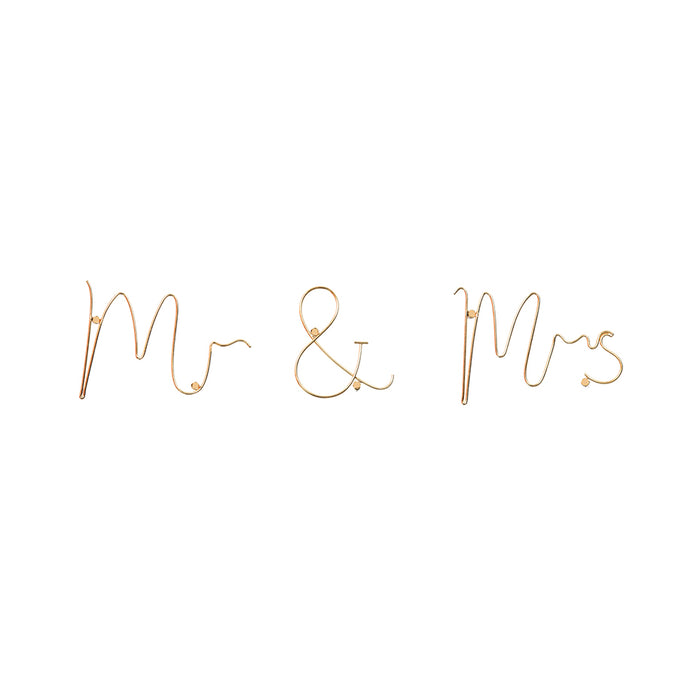 Bombay Duck Mr & Mrs Wire Word Gold