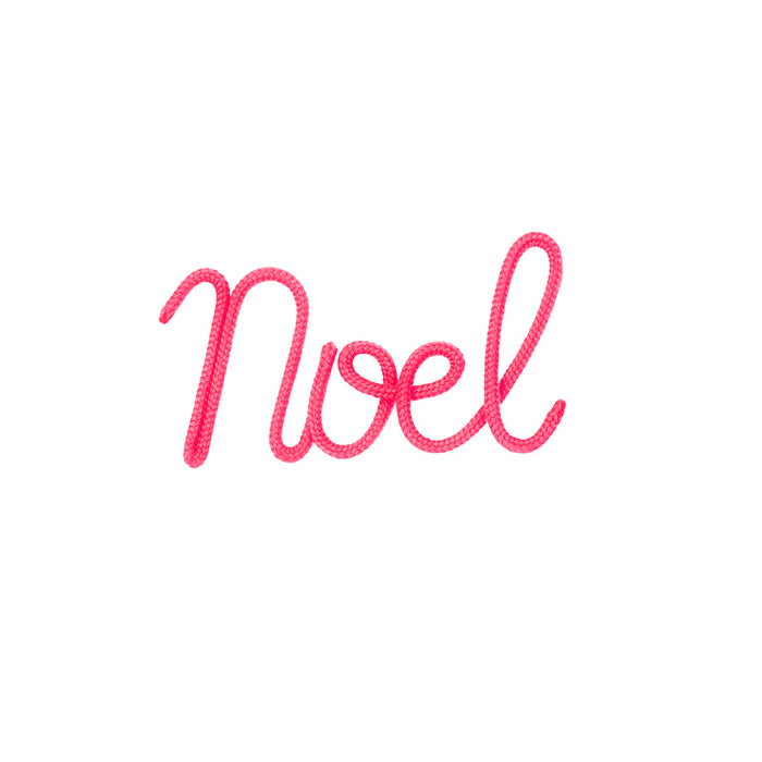 Bombay Duck Noel Rope Word Neon Coral