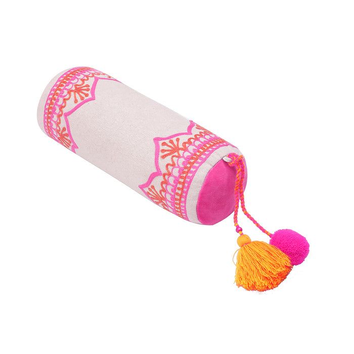 bombay duck Rangoli Neck Cushion