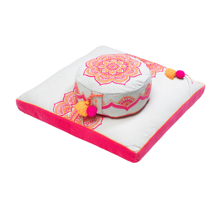 Bombay Duck Rangoli Zafu Meditation Cushion