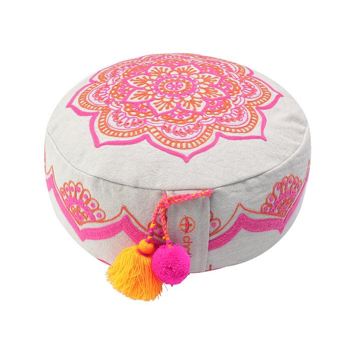 bombay duck Rangoli Zafu Meditation Cushion