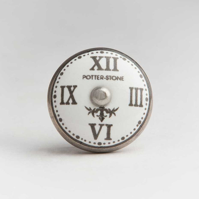 Bombay Duck Vintage Clock Ceramic Door Knob