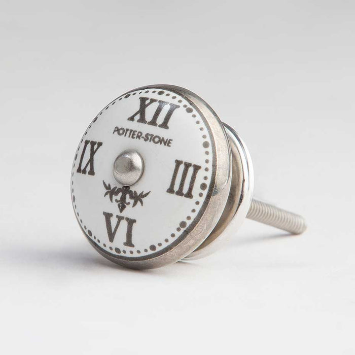 Bombay Duck Vintage Clock Ceramic Door Knob