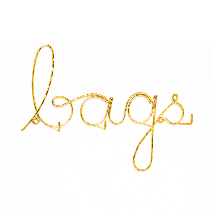 Bombay Duck Wire Bags Hooks Hammered Finish Gold