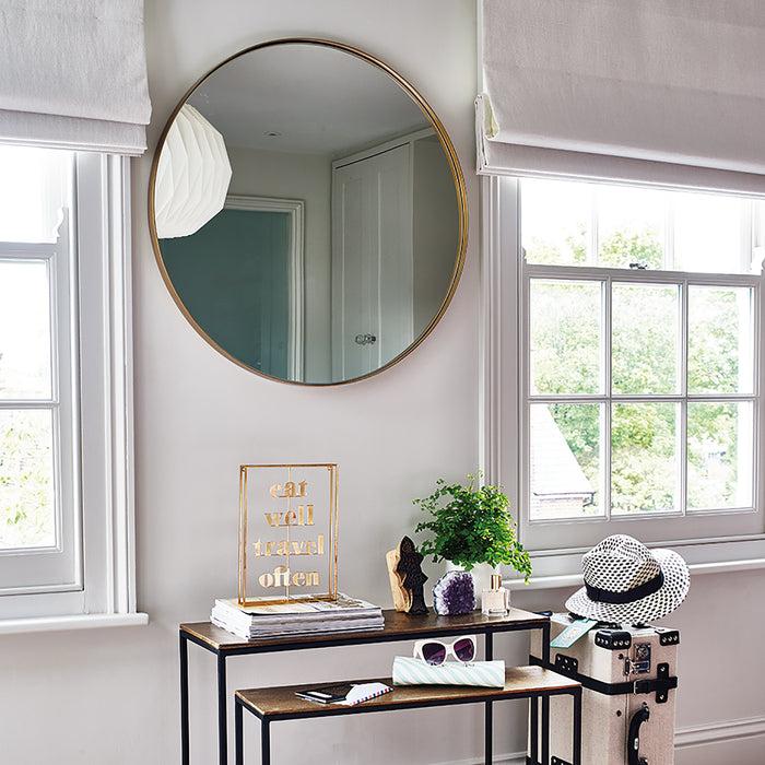 bombay duck Cosmic Round Mirror Antique Brass 76cm Diameter