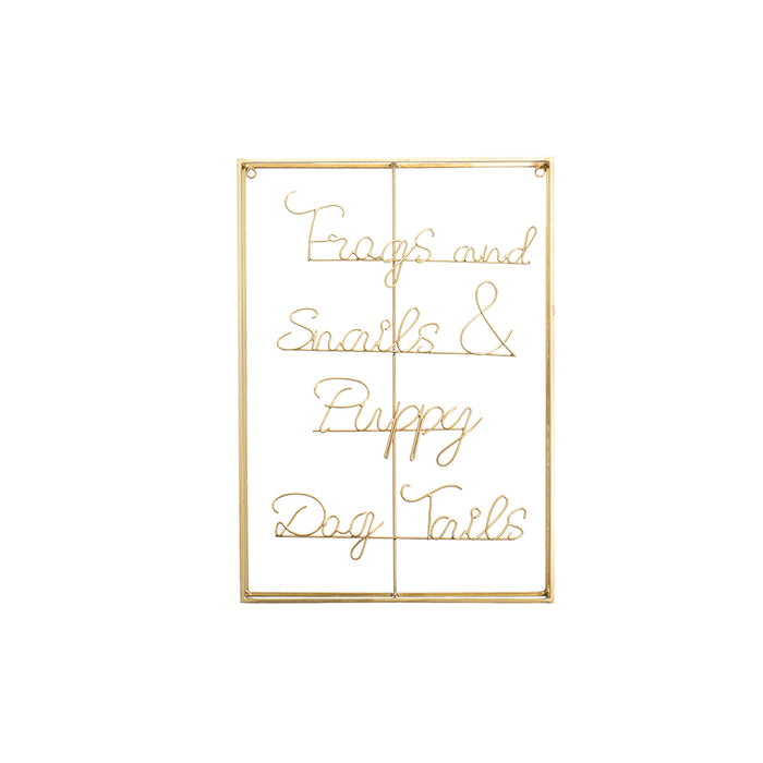 Bombay Duck Frogs And Snails & Puppy Dog Tails Metal Word Art