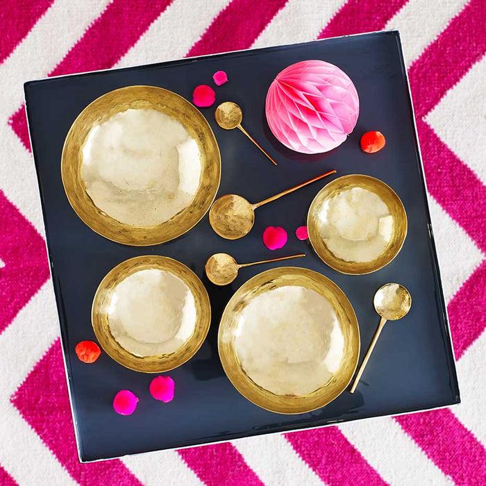 Bombay Duck Handmade Decorative Brass Polished Spoons Set Of 4