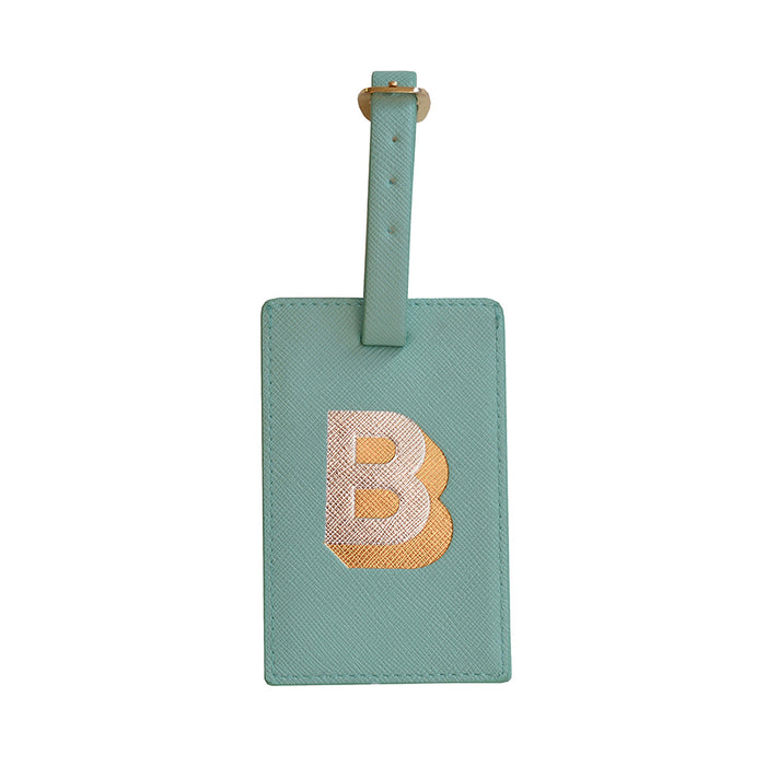 Bombay Duck Letterpress Luggage Tag Metallic Letter
