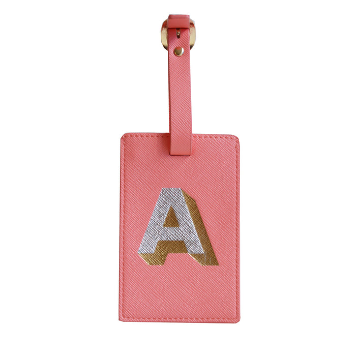 Bombay Duck Letterpress Luggage Tag Metallic Letter