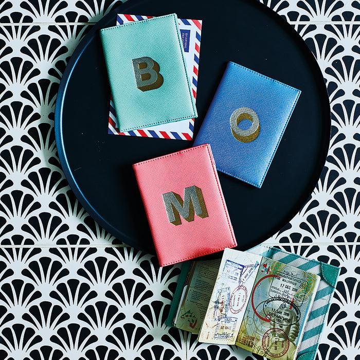 bombay duck Letterpress Passport Cover Metallic Letter