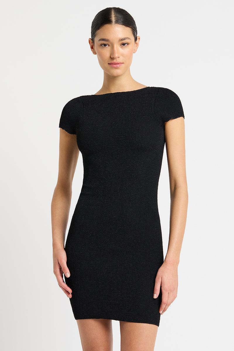 bond eye Jerrie Dress in Black Eco