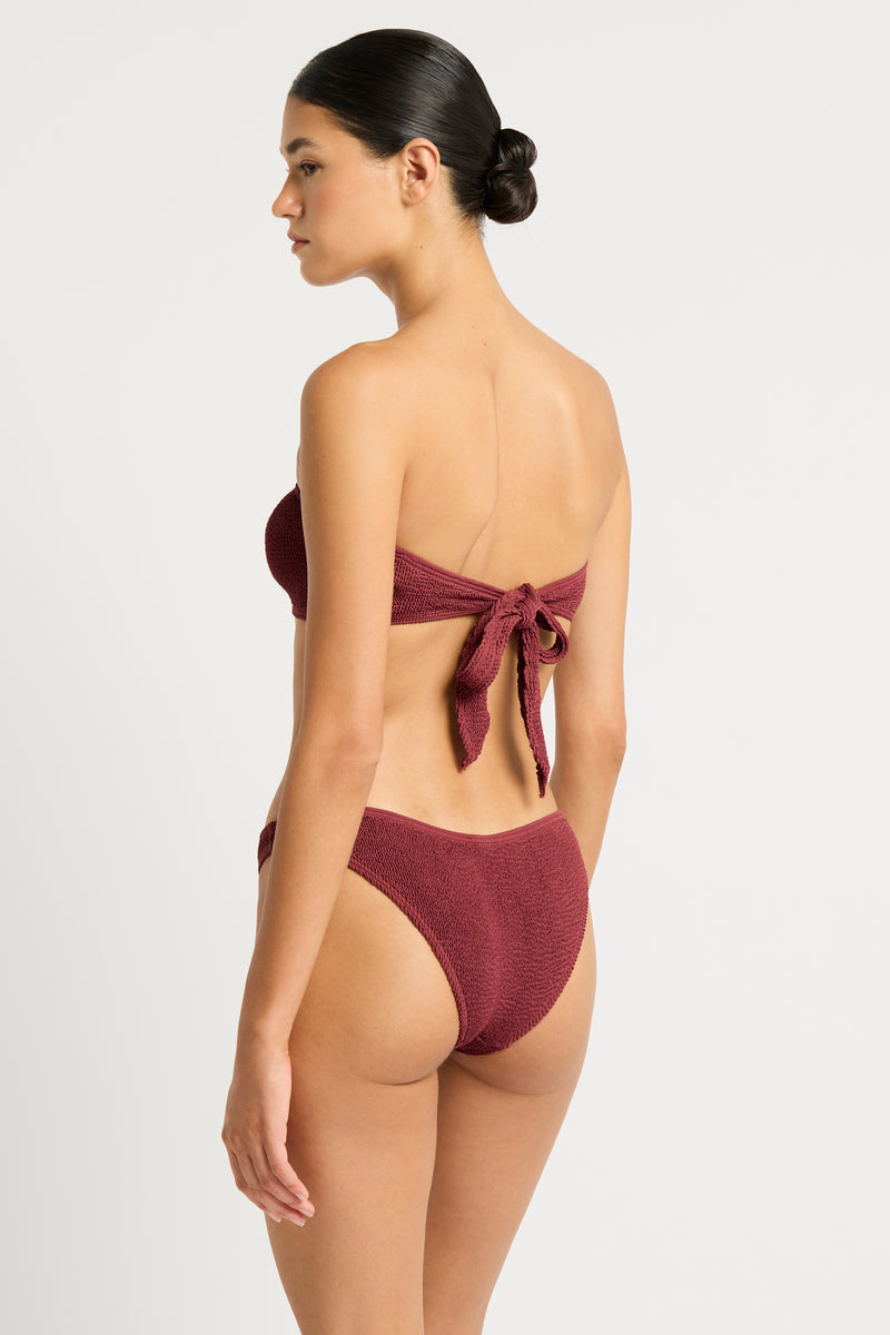 Bond Eye Tie Back Blake Bandeau In Carmine Recycled