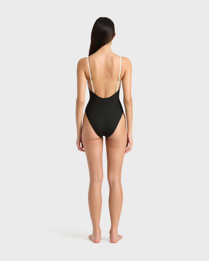 Bondi Born Bernadette One Piece - Black & Porcelain (Embodee™ )