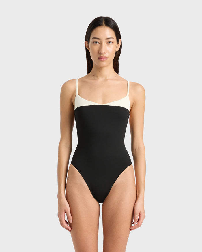 bondi born Bernadette One Piece - Black & Porcelain (Embodee™ )