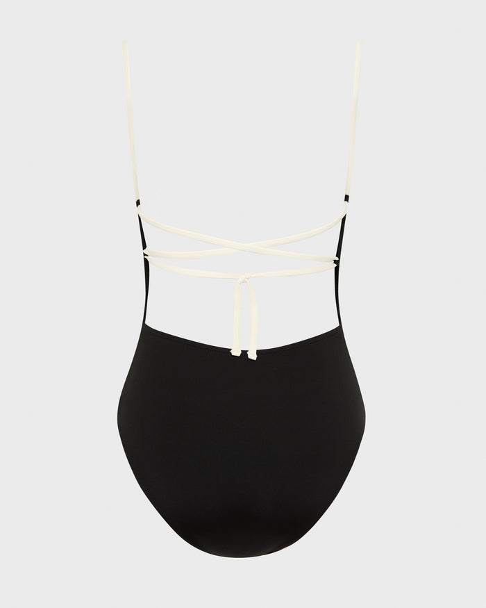 Bondi Born Bianca One Piece - Black & Porcelain (Embodee™)